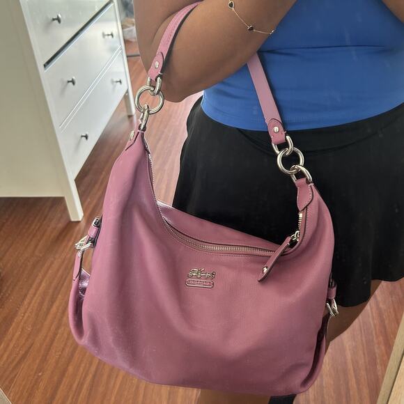 Y2K COACH 14304 Madison Hailey Purple Pink Leather Hobo Shoulder Bag No Hang Tag - Picture 2 of 15